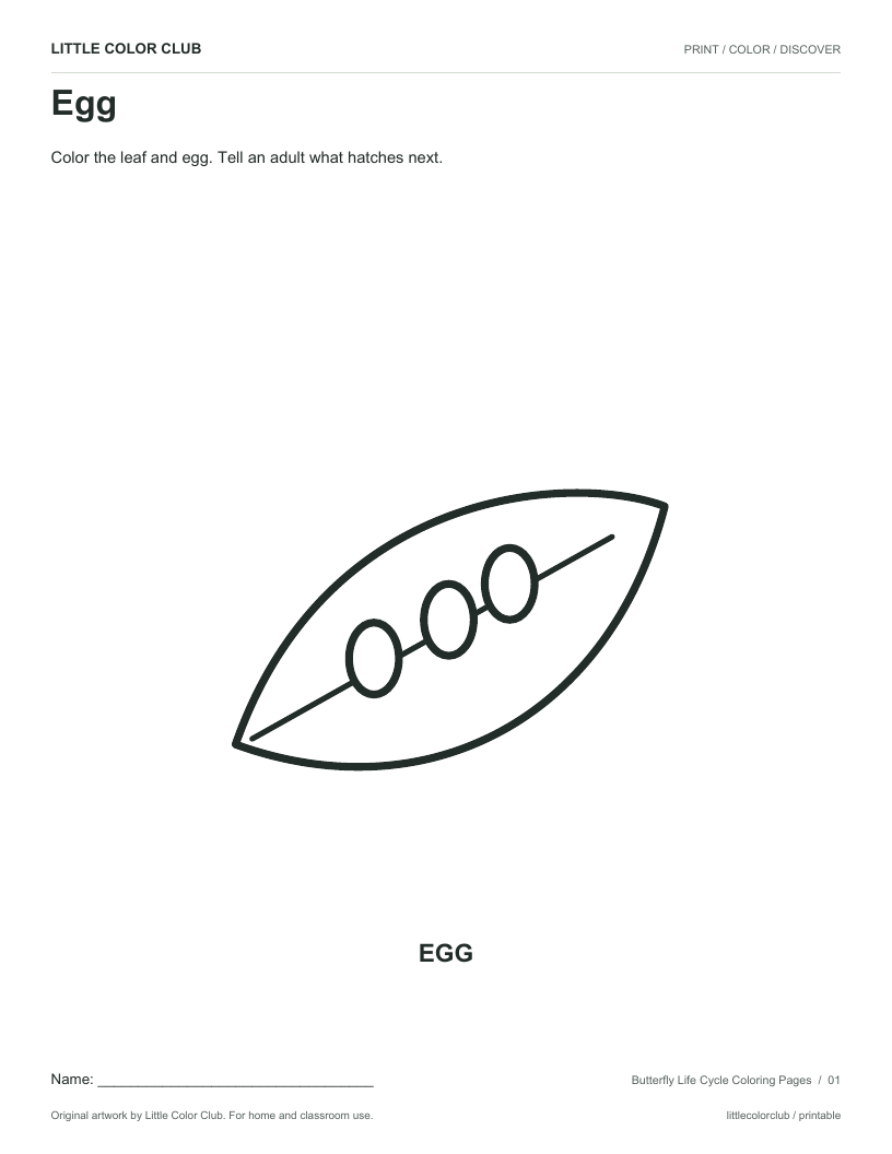 Egg printable sheet preview
