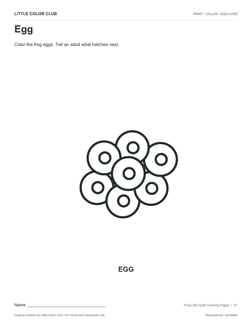 Egg printable sheet preview